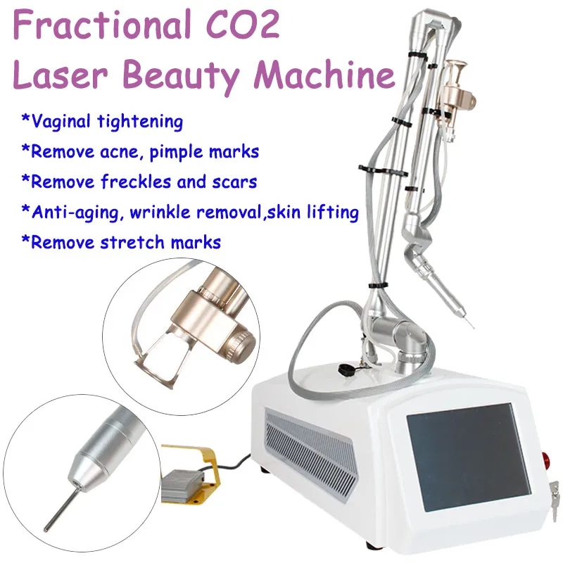 Multifunktionell laser Beauty Machine CO2 LASER VAGINAL THECHING Hud Rejuvenation CO2 Fraktionell laser Acne ärr Stretch Marks Borttagning Spautrustning