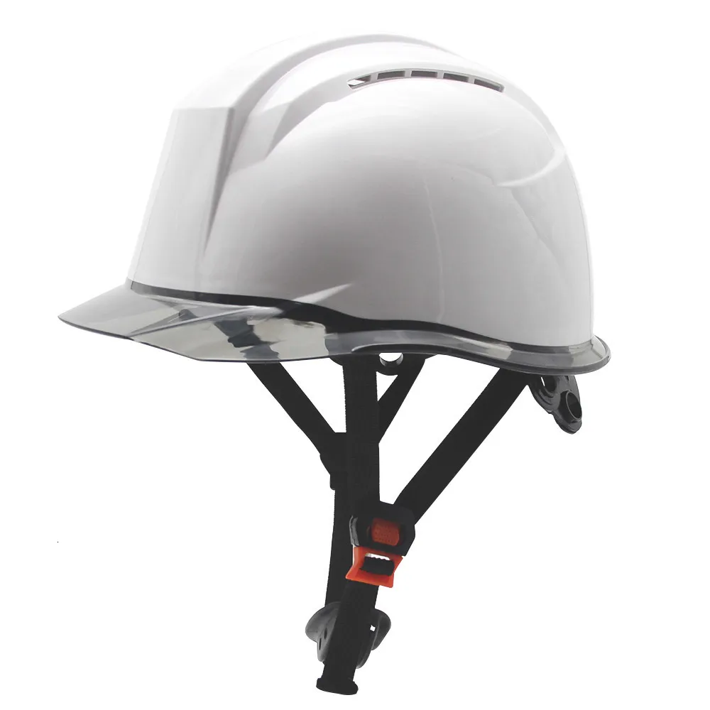 Skatter hjälmar säkerhetshjälm konstruktion Hard Hat American Industry Style ABS Protective Helmets Work Cap för att arbeta klättring Ridning Vit 230921