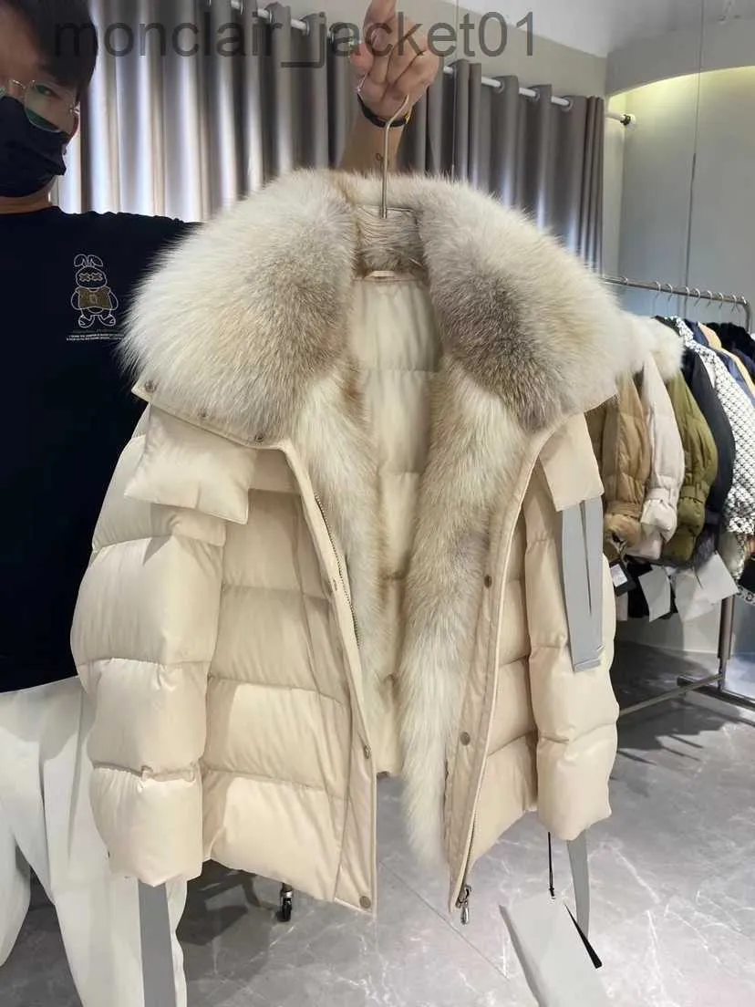 Women's Down Parkas ANNSIRGRA Winter Women Goose Down Coat 2023 New Fashion Lady Thick Warm Large Real Fox Fur Collar Down Coats Female Jackets J230921