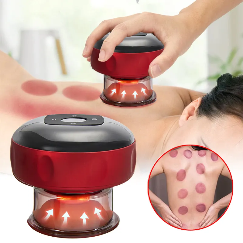 Back Massager Electric Vacuum Cupping Massage Body Cups Anti-cellulitterapi Massager för Body Electric Guasha Skrapa Fat Burning Slimming 230921