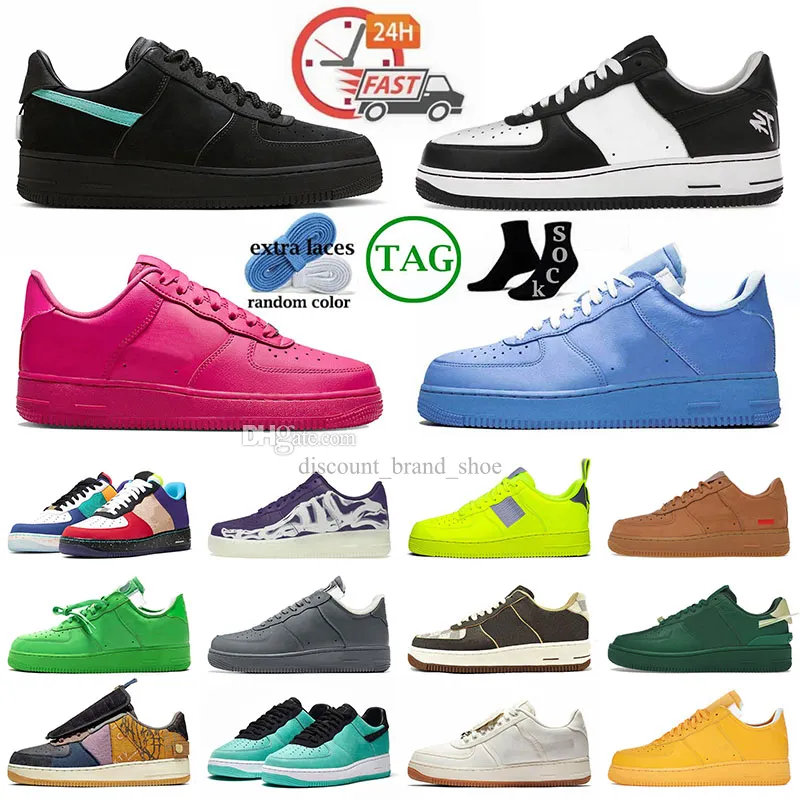 Af One Terror Squad Designer Sapatos Halloween Skate Low Sneakers Off Skeleton West Indies 1 Cactus Jack Branco Esportes Panda Homens Mulheres Treinadores Panda Ambush Fireberry