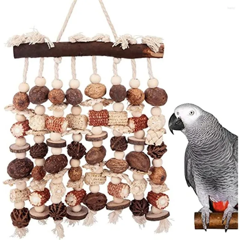 Diğer Kuş Malzemeleri Büyük Çiğneme Toy Papaz Ayak Papa Papa Papa Papa Çakan Oyuncakları Kocatesos için Afrika Gri Macaws Aşk Kuşları Doğal Ahşap Bloklar