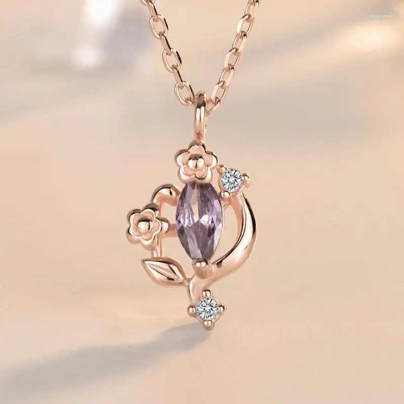 Kedjor S925 Sterling Silver Dream Rapunzel Necklace Kvinnlig ins nisch Söt tecknad fairy Tale Valentine Day Jewelry