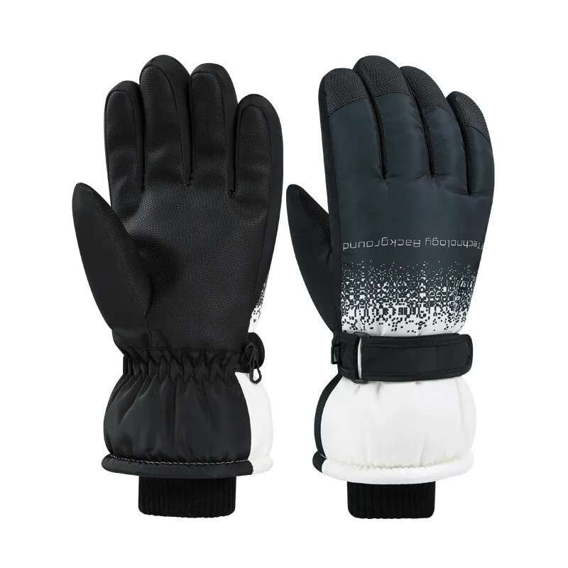 Skidhandskar Pekskärm Anti Slip Thermal Warme Winter Men Windproof Splash Proof Motorcykel för cykel Vandring 230920