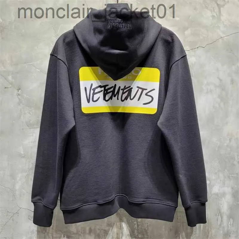 VETEMENTS Raf Simons Hoodie High Quality Loose Fit VTM VETEMENTS Raf Simons Hoodie High Quality Loose Fit VTM