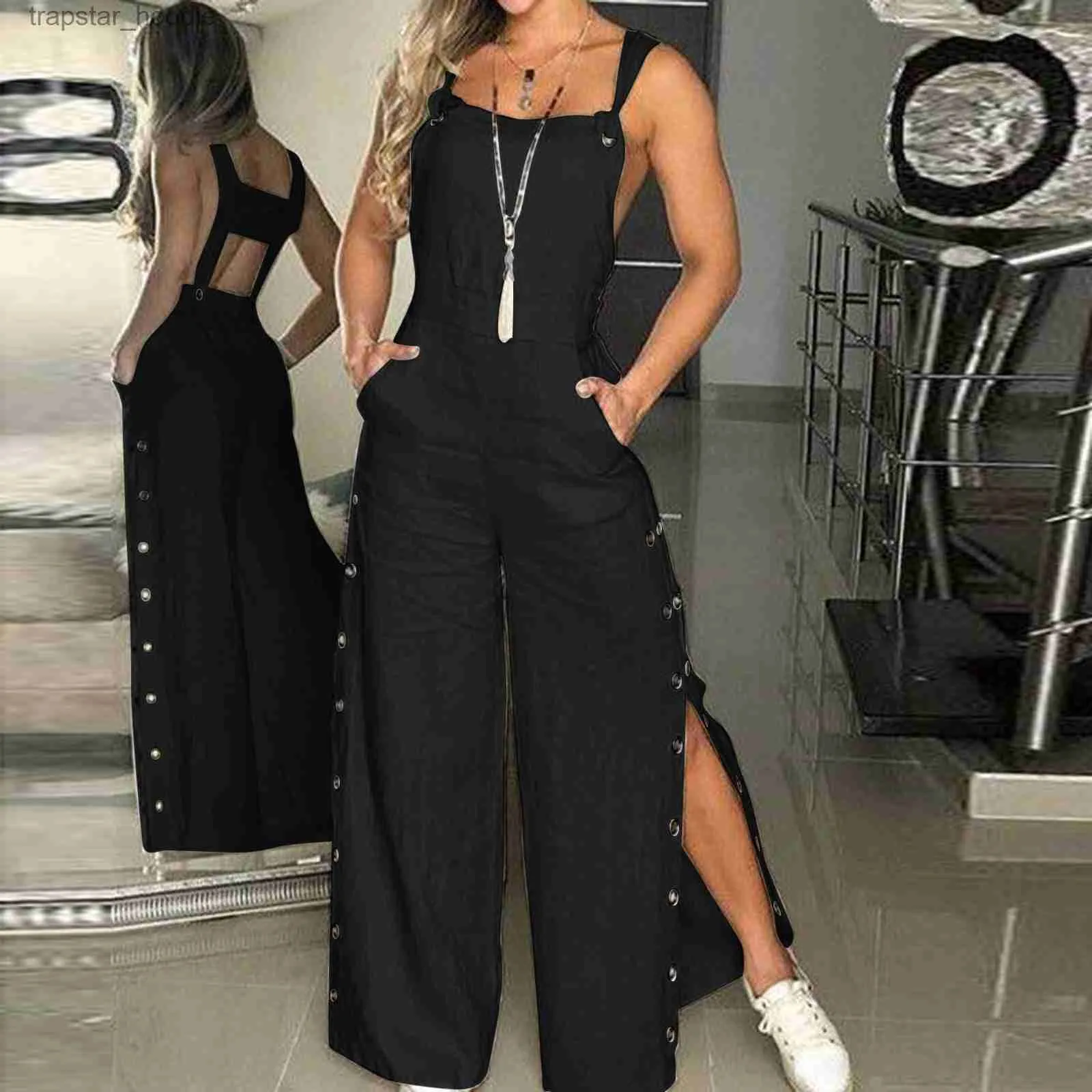 Women Pocket Cotton Linen Casual Fashion Loose Jumpsuit Dungarees Jumpsuit  Baggy Baggy Loose Romper Long Trousers Overalls | Fruugo NO
