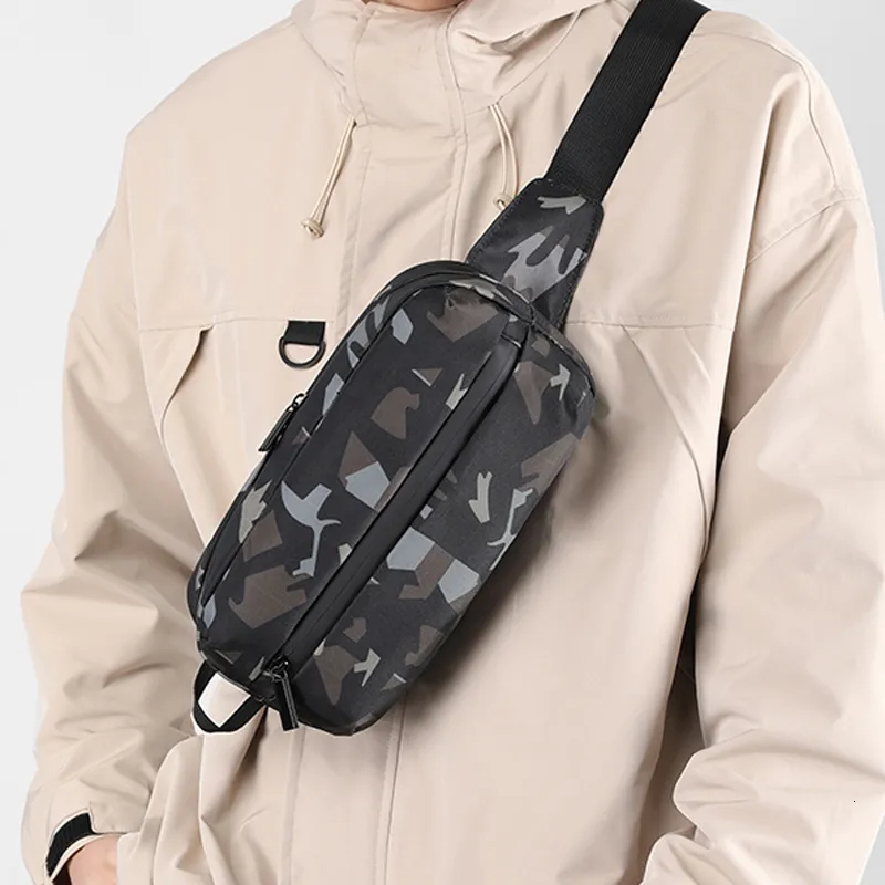 Sacs de plein air Sacs de taille pour homme Canavs Zipper Fanny Packs Sac de poitrine décontracté Jeune mâle Mode Ceinture Sac Voyage Loisirs En plein air Hommes Taille Sac à main 230921