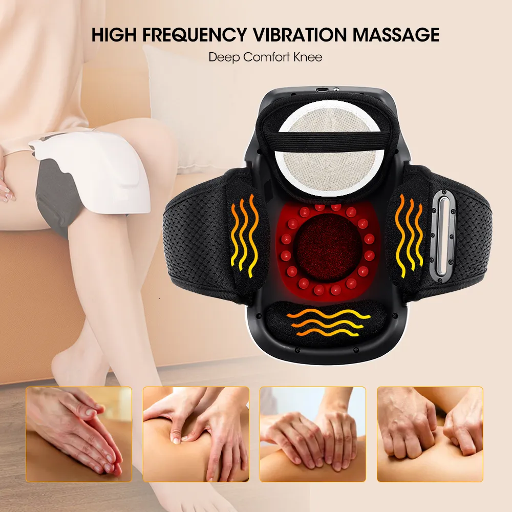 Red Light Heating Knee Massager Electric 3 In 1 Shoulder Elbows Knee Strap  Keep Warm Vibration Relief Arthritis Pain Pad Massage
