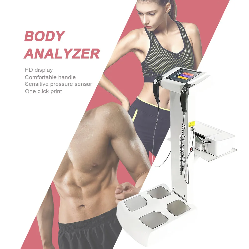 BMI Body Composition Analyzer SystemHeight 무게 스케일 스캐닝 머신 프린터가있는 바디 테스트 분석기