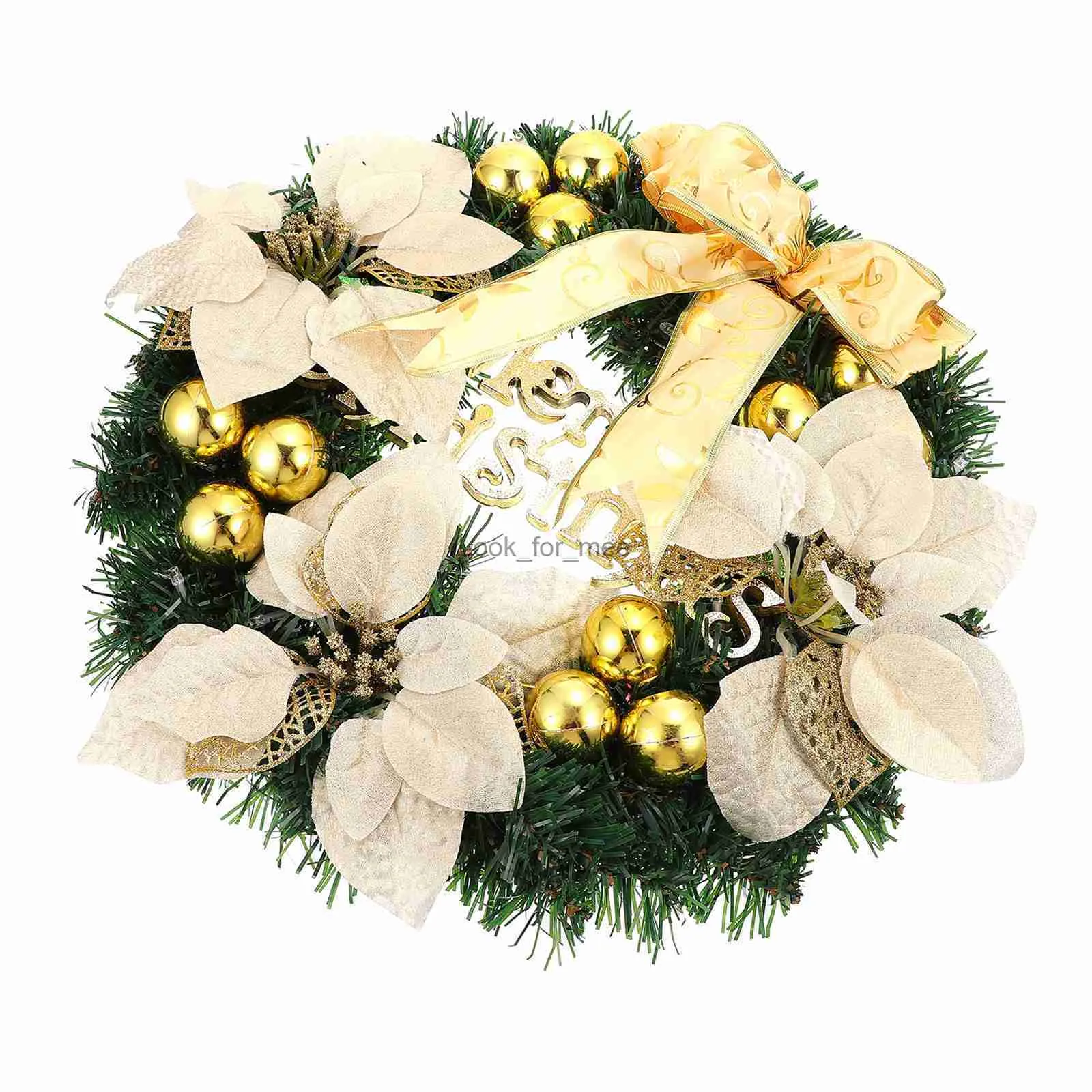 Christmas Decorations Christmas Wreath Plants Decor Lighting Hanging Glowing Scene Plastic Artificial Garland Ornament Festival Flower HKD230921