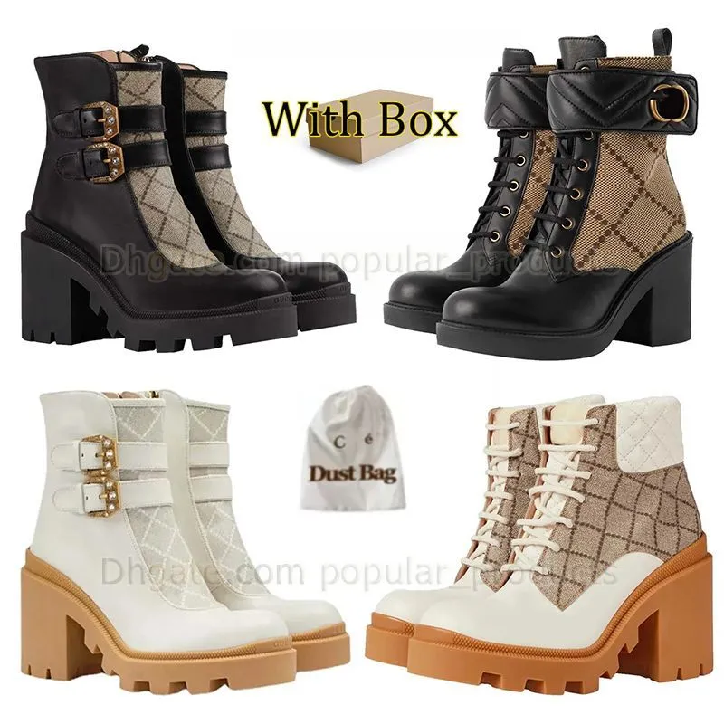 Luxury Martin Boot Desert Boot High Heel Ankle Boot Womens Leather Boot Combat Boot Platform Heel Zipper Rubber Boot Lace-Up Boot Vintage Print Oxford Shoe With Box