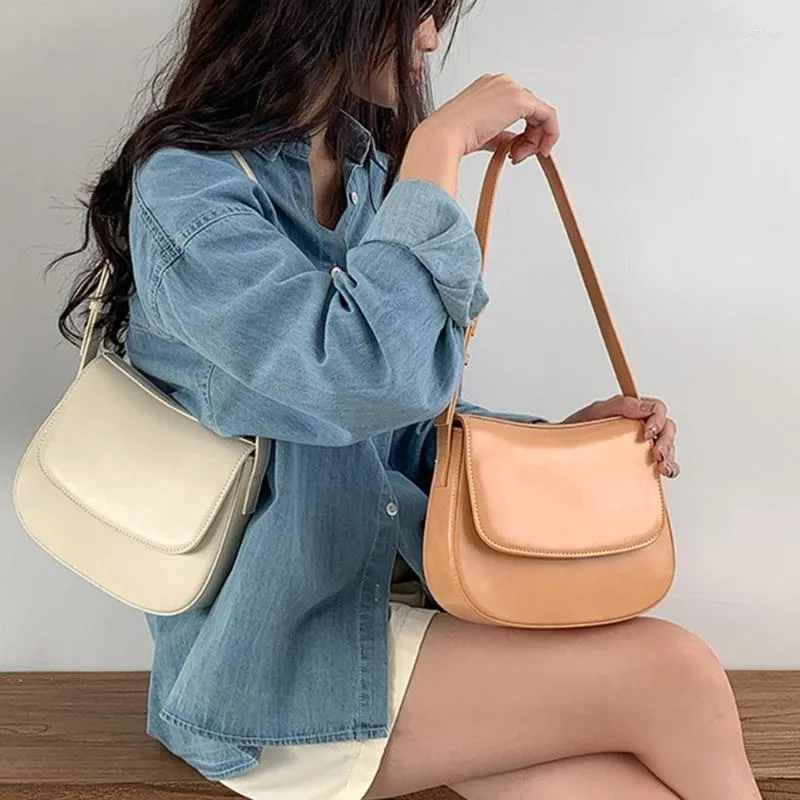 Evening Bags Stylish Vintage Flap Shoulder Bag Small Square Women Daily Casual Solid Color Coin Phone Pouch Underarm Dating Handbag