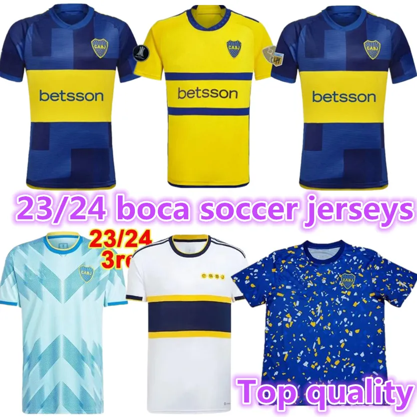 23 24 Boca Juniors Fans Fußballtrikots VILLA SALVIO 2023 2024 Männer Benedetto Salvio Camisa de Futebol Fußballtrikot TEVEZ CARLITOS MARCOS ROJO VAZQUEZ