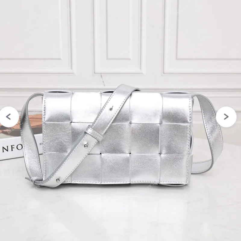 Роскошная кожаная дизайнерская женская сумка через плечо с гальваническим покрытием из серебряной жести Высочайшее качество Модный тренд Дизайн Большая сумка Сумка на открытом воздухе 59050