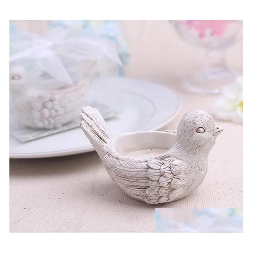 Bougeoirs Faveurs de mariage Songbird Tea Light Porte-résine Love Bird Tealight 100pcs livré sans le SN2561 Drop Delivery Accueil G Dhny4