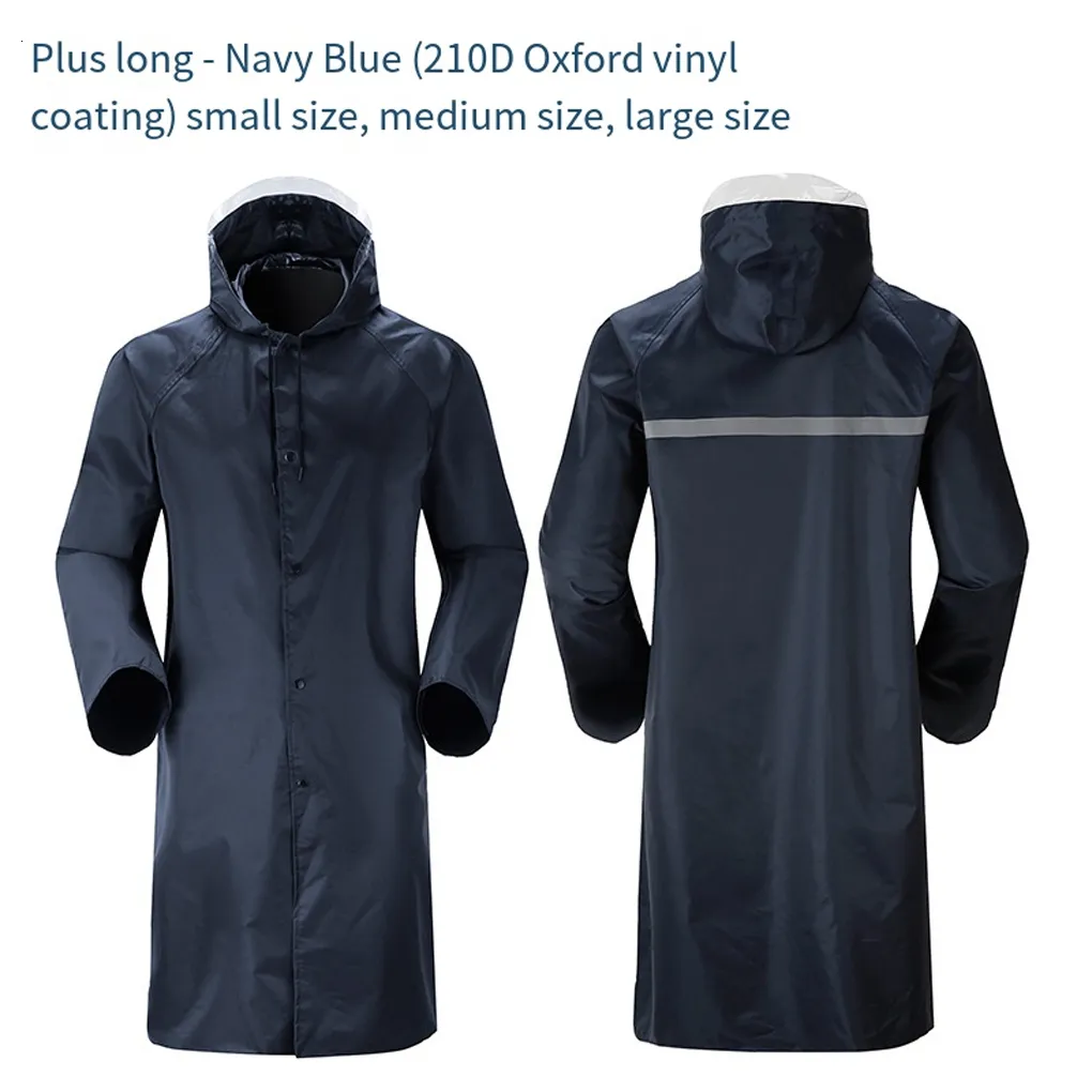 Imperméables imperméable long imperméable coupe-vent manteaux de pluie vêtements de pluie léger à capuche Trench tissu veste en plein air randonnée Camping pêche XL 230920