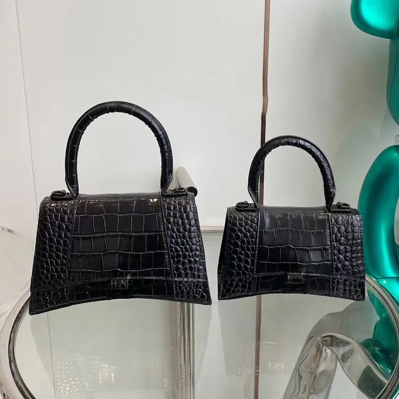 Hourglass Sacs à main Sac fourre-tout Femmes Lady Designer Sacs Bretelles Épaule Vintage Sac à main en cuir véritable Peau de crocodile mini Emballage complet 7A Qualité miroir