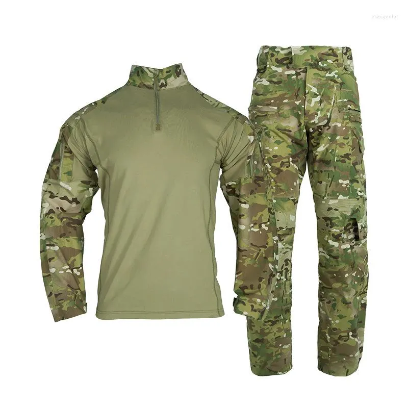 Herren-Trainingsanzüge, Frosch-Kampfanzug, Tarnung, Paintball-Uniform, mehrere Taschen, militärisches taktisches Set, Armee-Training