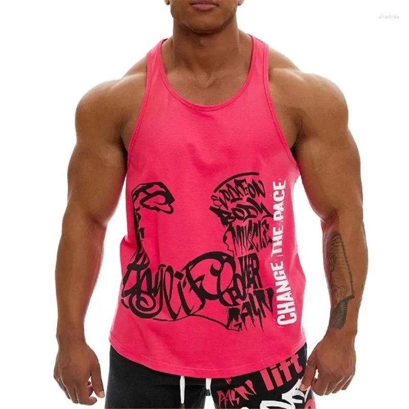 Débardeurs pour hommes Hommes Bodybuilding Gyms Entraînement Fitness Coton Chemise sans manches Vêtements de course Stringer Singlet Mâle Été Casual Ves