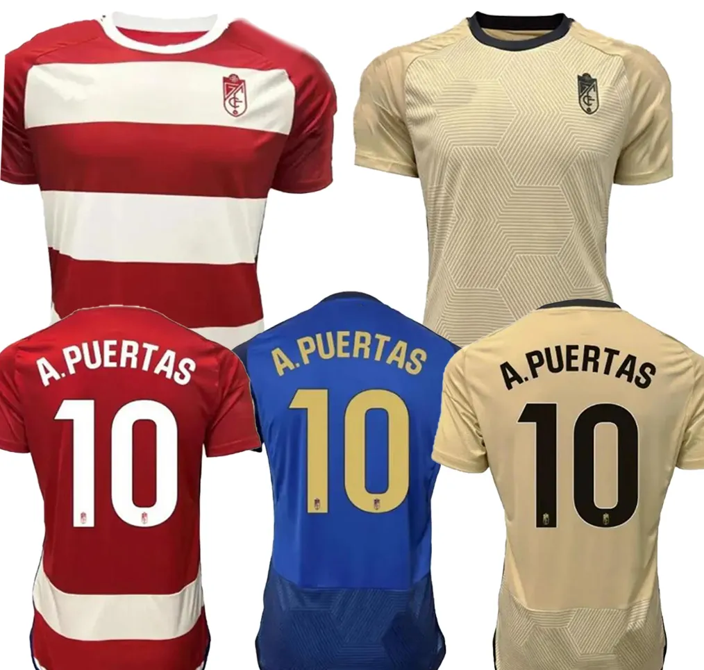 10 A.PUERTAS Maglia da calcio personalizzata 23-24 Maglia da calcio Qualità tailandese dhgate Abbigliamento da calcio 11 UZUNI 15 C.NEVA 9 CALLEJON 24 VILLAR 25 WEISSMAN abbigliamento sportivo moda