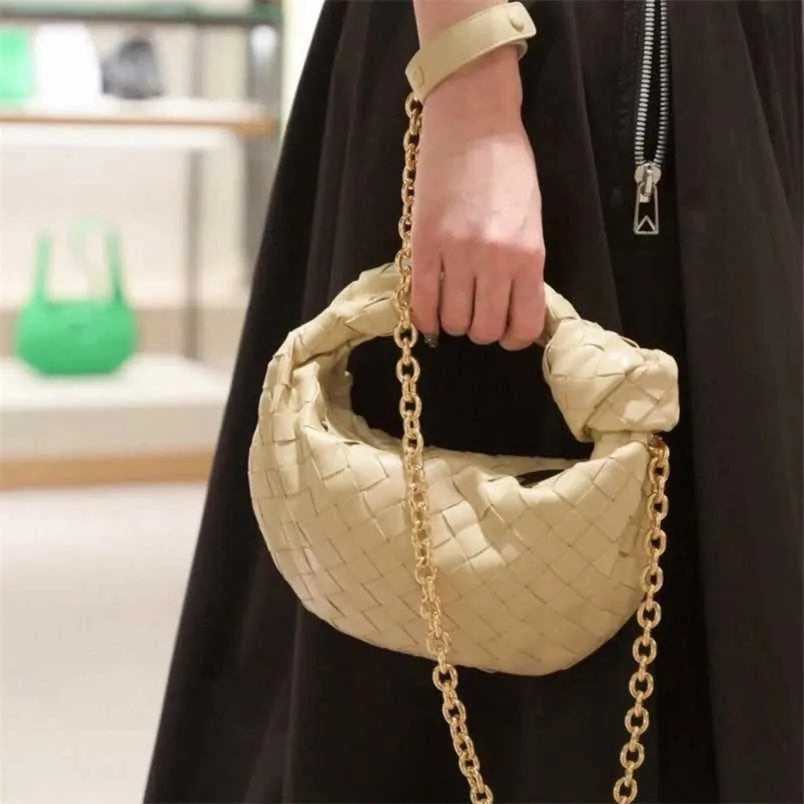 Mini Jodie Bottega Knotted Hobo Handbag Woven 5A Sheepskin Leather, Bun  Knot Underarm Single Shoulder Oblique