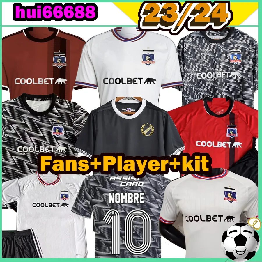 2023 2024 Colo Colo Soccer Jerseys Home Away Fourth fans Player Version Football Shirts Zaldivia Gil 23 24 målvakt Training Special Uniforms Men Women Kit Set Sets