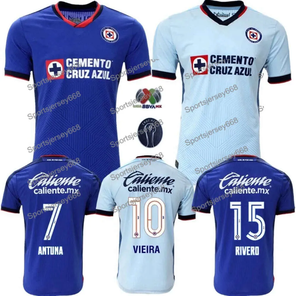 2023 2024 Cruz Azul Soccer Jerseys 23 24 Cdsyc Mexique Ligue Vieira Lira Rodriguez Accueil Troisième Maillots de Football Liga Mx Camisetas De