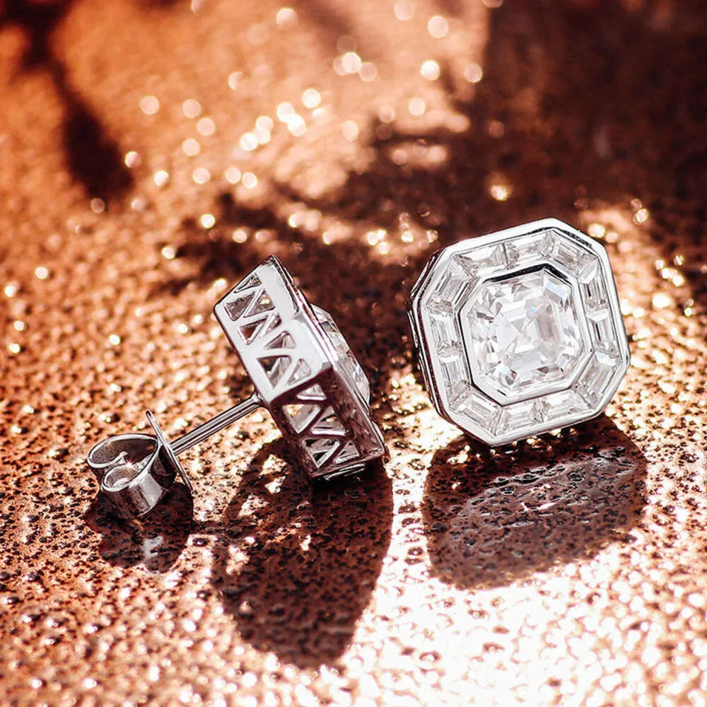 Moissanite Earrings Men VVS Asscher Cut Bezel Set Diamond Studs From Agxx 102.61 DHgate.Com