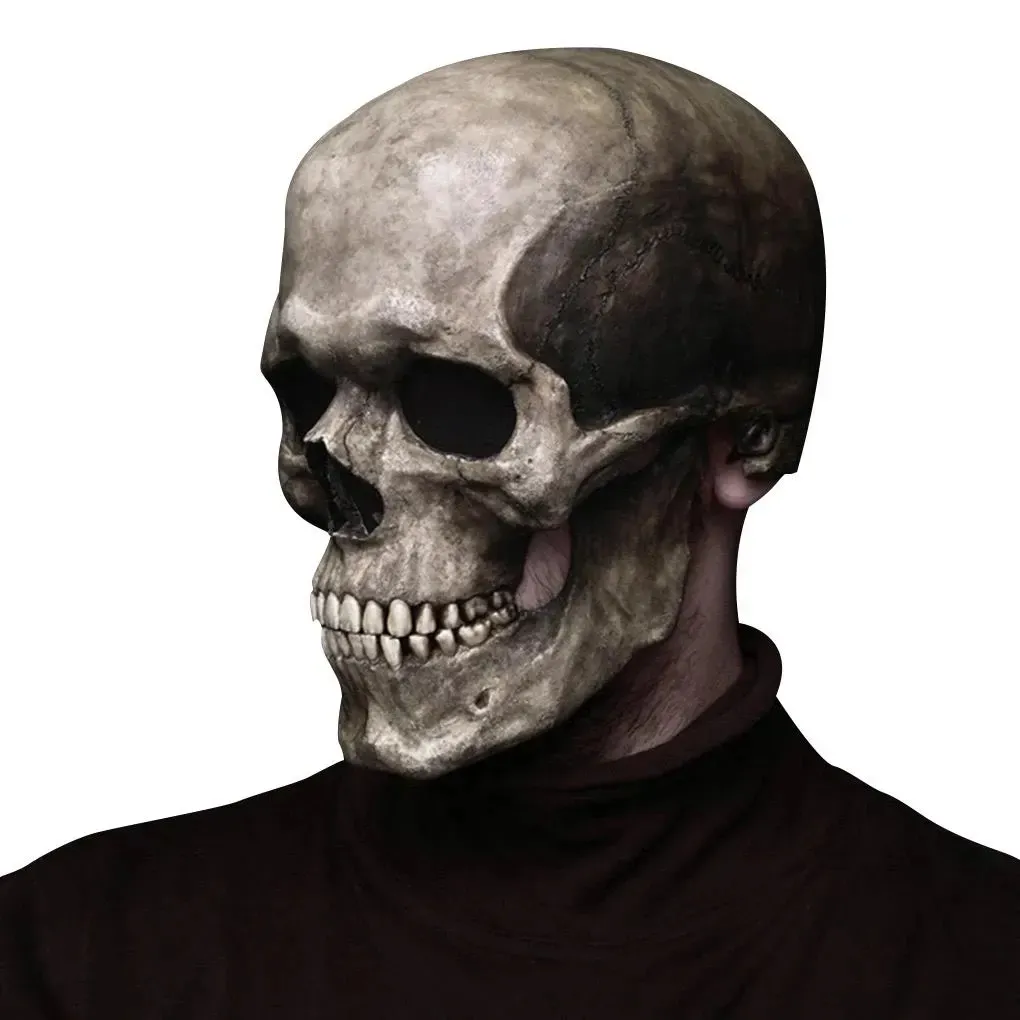 Halloween Mask Movable Jaw Full Head Skull Mask Halloween Decoration Horror Scary Mask Cosplay Party Decor 2023 Skull Helmet 921