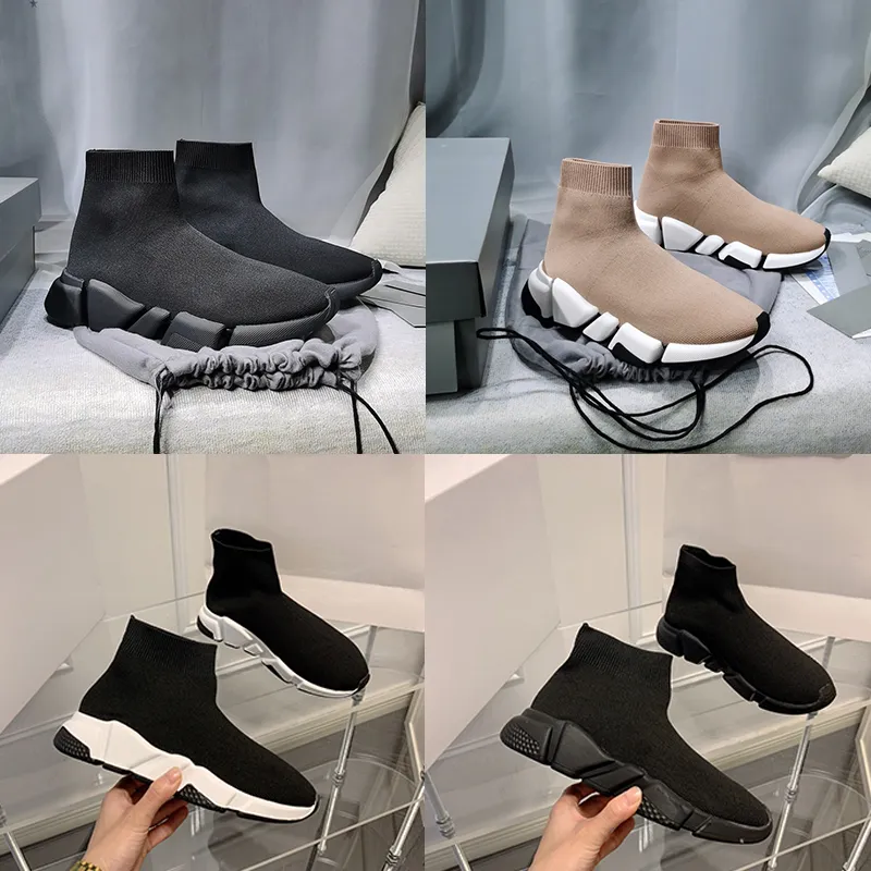 Socken Designer Sneakers Triple S 2.0 Damen Herren Schuhe Mode gestrickte elastische Sockenstiefel Männliche Sportschuh Slip-On mit Box Größe 35-45