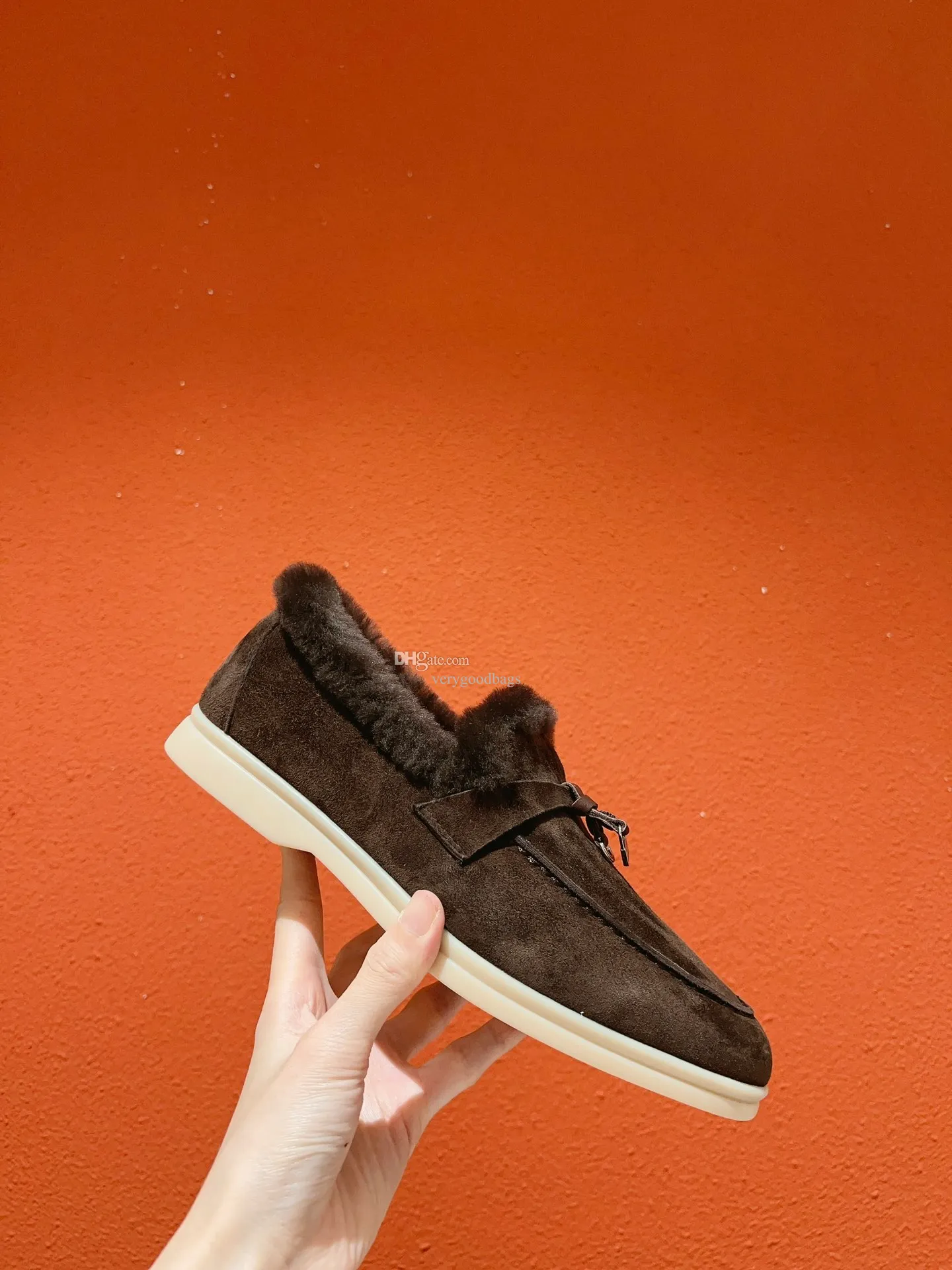 Dise ador Mujer Botas abiertas para caminar Oto o e invierno Loro Hombres Piana Cl sicos Chukka Botas para la nieve Lana Piel de gamuza Moda al aire