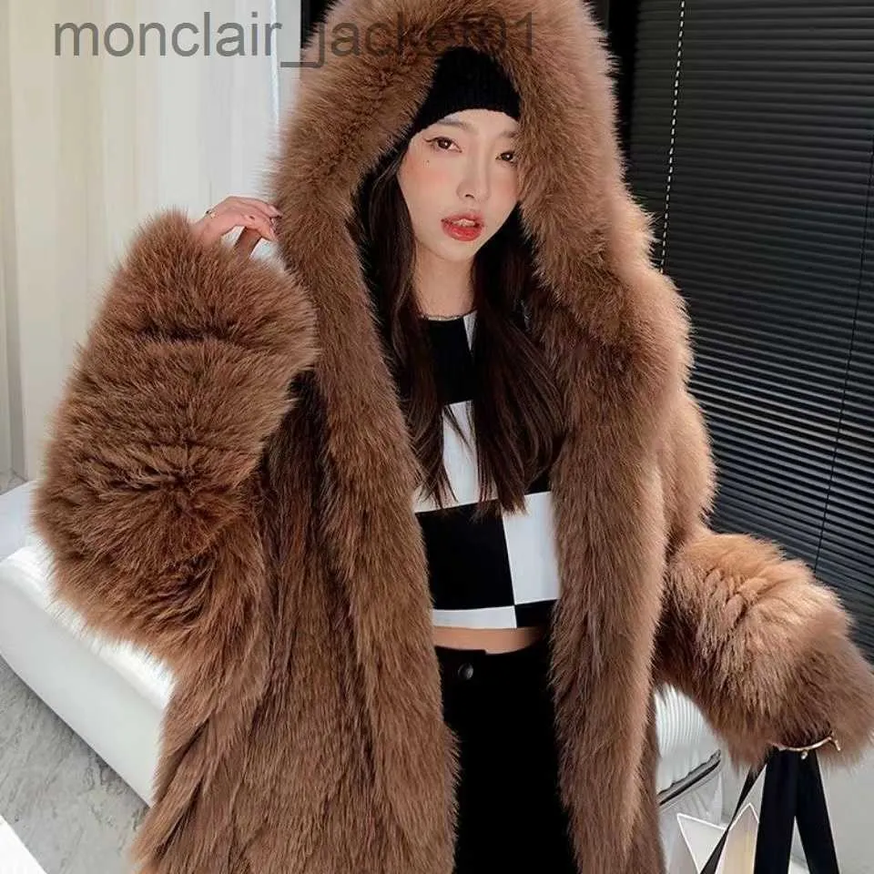 Womens Fur Faux Fur 2023 Korean Style Jackets Autumn Winter