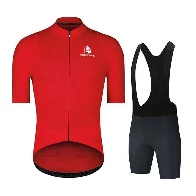 Etxeondo equipe roupas de ciclismo dos homens conjunto de ciclismo roupas de bicicleta respirável anti-uv desgaste da bicicleta/manga curta conjuntos de camisa de ciclismo