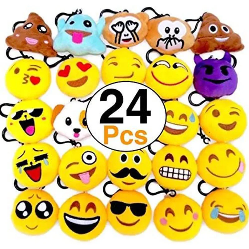 Cute Plush Keychains - Funny Expression Smiley Face Keychains, Soft ...