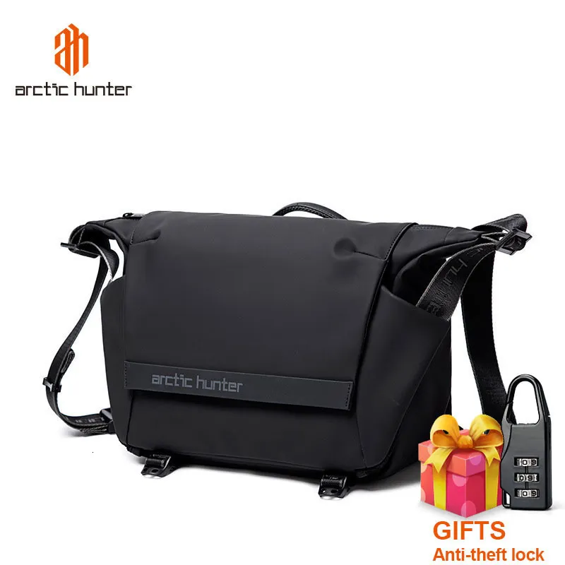 Outdoortassen ARCTIC HUNTER Mode schoudertas Buitensporten Waterdichte schoudertas Mode Informeel Crossbodytas Zwart Borsttas voor heren 230921