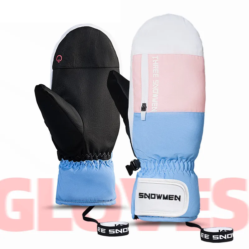 Guanti da sci 30 gradi Snowboard professionale Impermeabile Guanti da neve caldi invernali Sci Motoslitta Snowboard Guanto femminile 230920