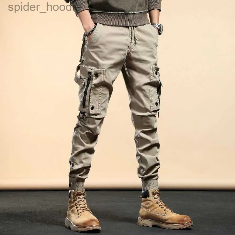 Men's Jeans Mens Light Luxury Outdoors Tactical Jeans Wear-proof Military Style Multi-pockets Cargo Pants Army Fans Slim-fit Casual Pants; L230921