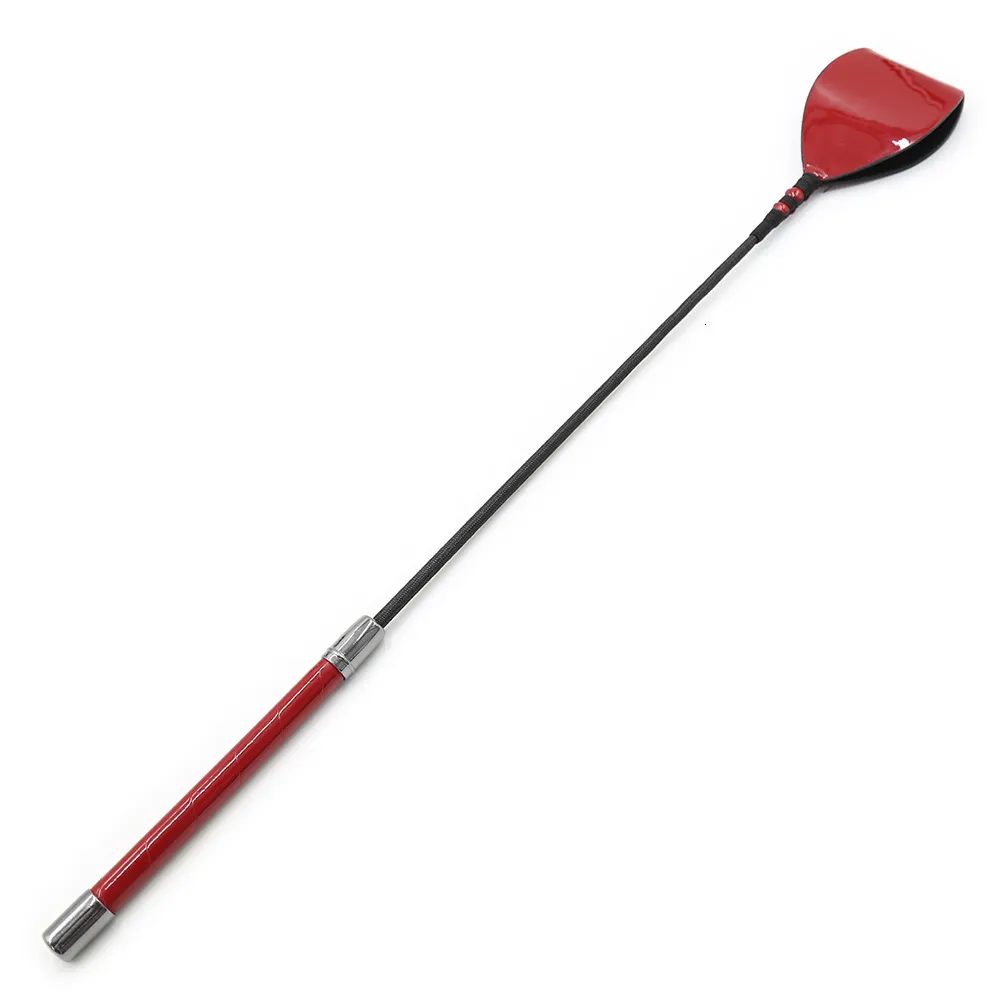 Ubipy uprawy 53 cm Red Riding Crop jasne PU skórzane zbity uprawy jeździeckie