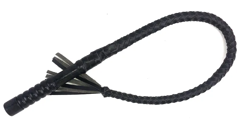 Fouet D'équitation Ancien Crob - Avec Collier En Argent Massif - Occasion