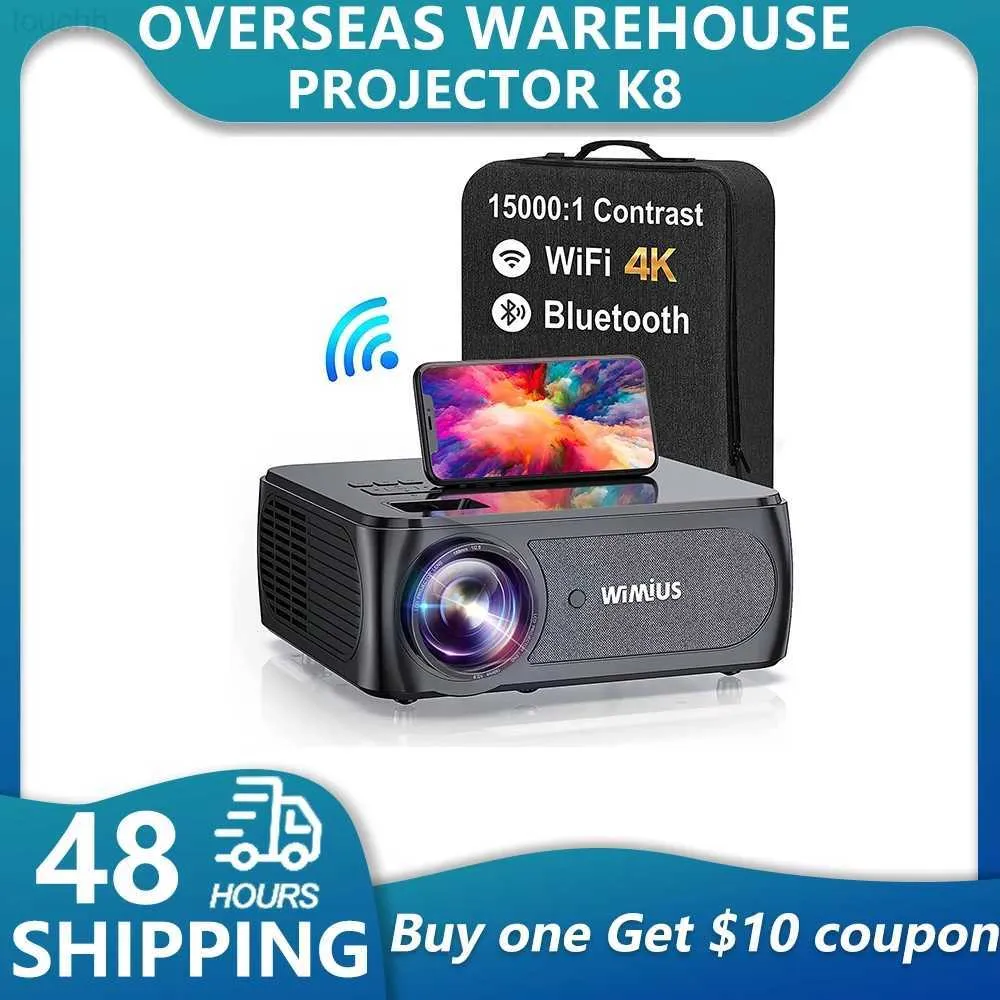 4K Projector - Native 1080p Full HD, 5G WiFi, Bluetooth, 15000:1 ...
