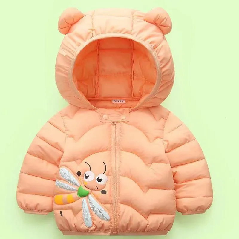 Giubbotti Bambino Cartoon Stampa Giù Per Ragazze Ragazzi Autunno Inverno Caldo Cappotti con cappuccio Abbigliamento per bambini Infantile Capispalla sottile 15 anni 230920