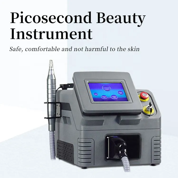 Venda quente Máquina de remoção de tatuagem a laser de picossegundos 532 755 1064 1320nm Nd Yag Laser Remoção de cravos Clarear manchas Equipamento de clareamento de cuidados faciais