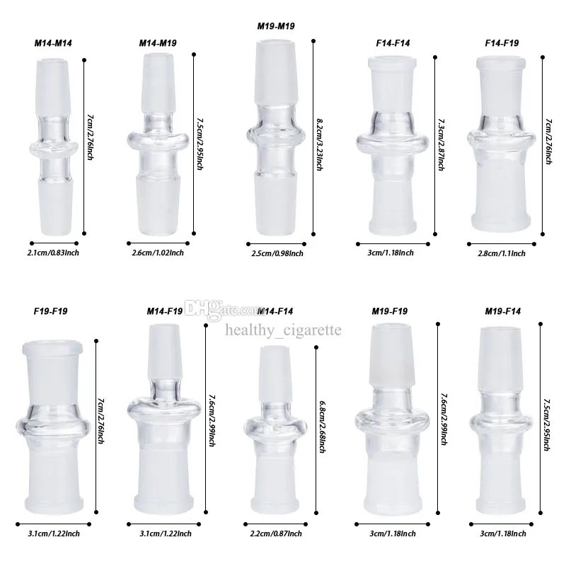 Healthy_Cigarette P006 Rauchpfeife Glasbong-Adapter Dropdown 14 mm/18 mm männlich weiblich Adapter Dropdown 10 Modelle