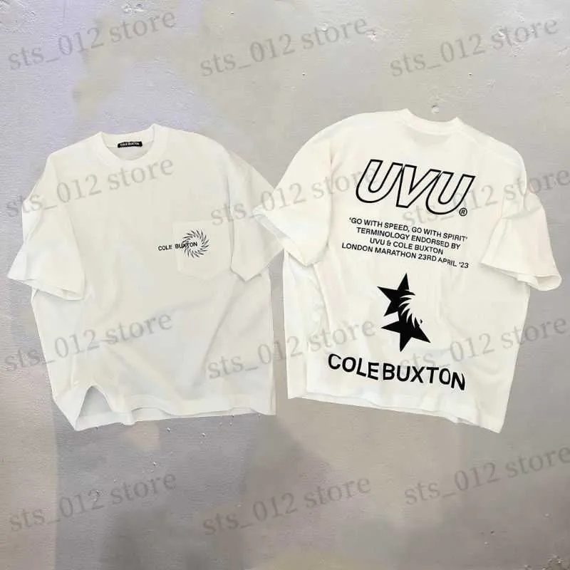 Heren t-shirts Designer T-shirt Cole Buxton T-shirts Letter Slogan Patch Designer T-shirt geborduurd korte mouwen Tops Oversized T-shirt CB T-shirt voor mannen Women 8957