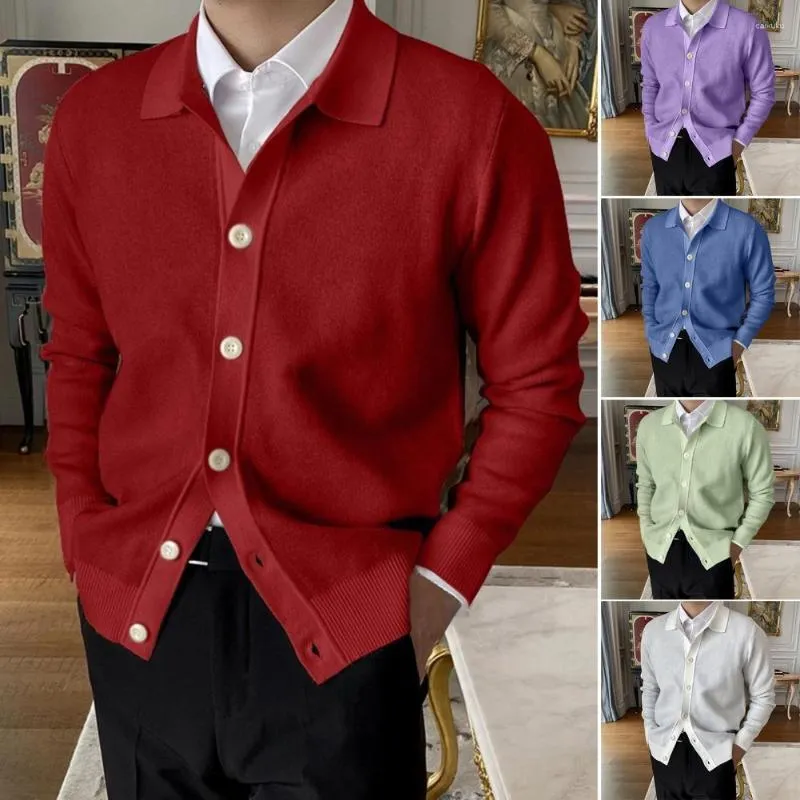 Maglioni da uomo Giacca maglione da uomo elegante Cappotto casual elastico in misto cotone caldo elasticizzato
