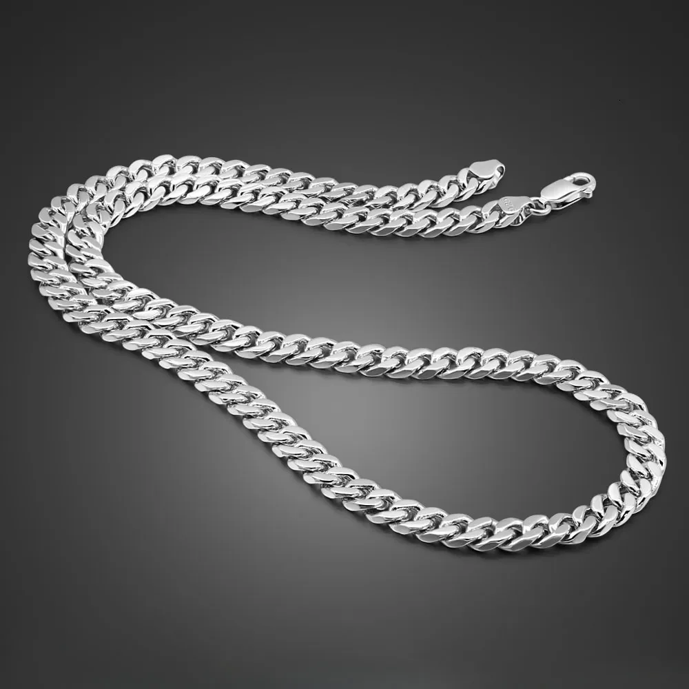 uGems Matte Black Steel Chain Necklace 8mm Curb 20