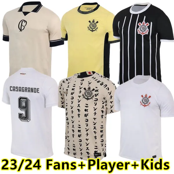 2023 2024 Corinthian Soccer Jerseys Yuri Alberto PAULINHO 23 24 Camisetas de Footb Gustavo Especial Guedes Club Camisa de Futebol Terceiro Japão 10 Anos Homens Crianças Mulheres