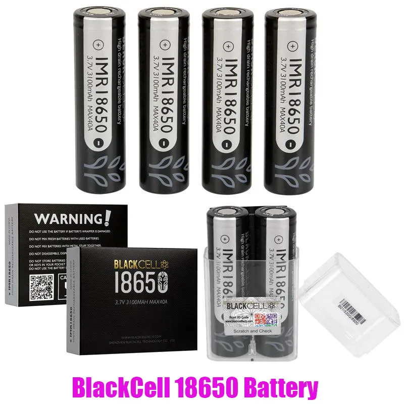 원래 BlackCell IMR 18650 배터리 3100mAh 3000mah 3500mah 40A 3.7V IMR18650 리튬 배터리 정통