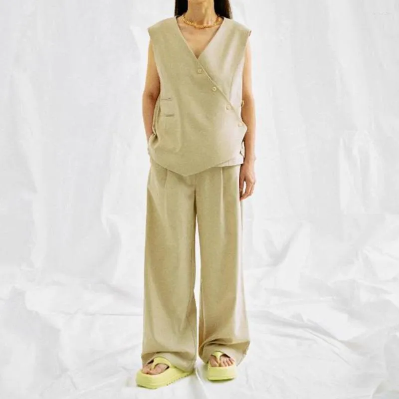 Gilets pour femmes Gilet Maillot de corps Boutons asymétriques irréguliers Design de mode Mince Confortable Simple Trajets élégants Sans manches Simple