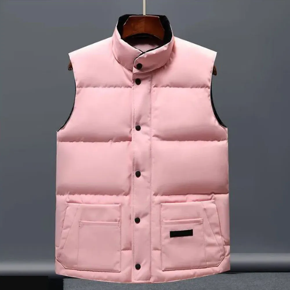 Herr designers kläder varma mäns västar jackor lyx kvinnors blixtlås ytterkläder rosa väst överrock mode vinter vindbrytare kappa l6
